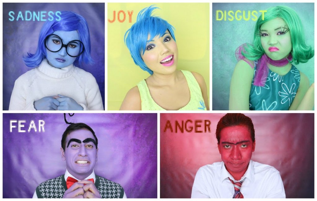 INSIDE OUT' Makeup Tutorial (Disgust,Sadness,Joy,Anger & Fear) - I...