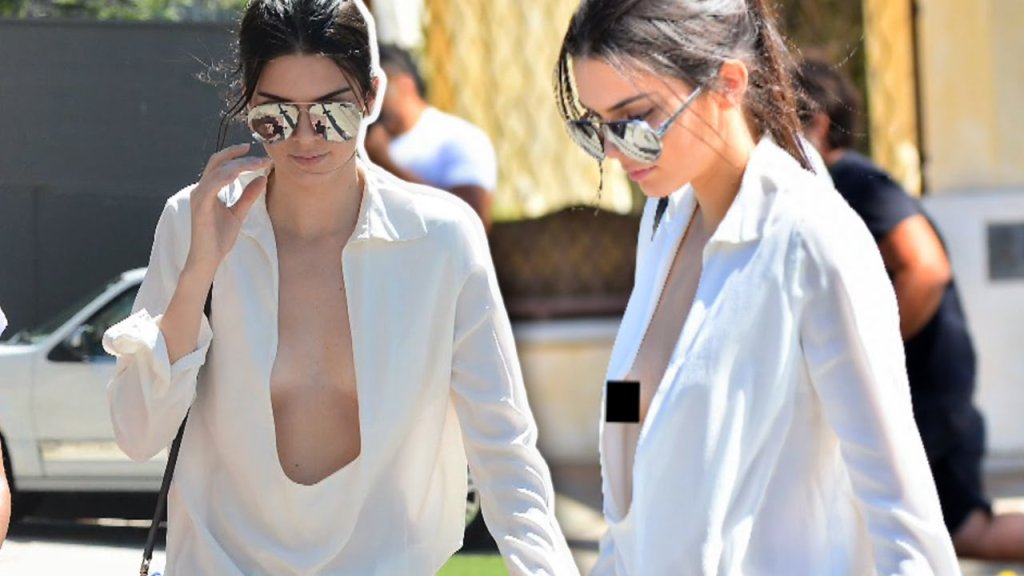Kendall Jenner Almost Has A Nip Slip! 