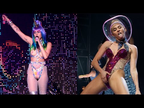 Miley cyrus boob falls out #15