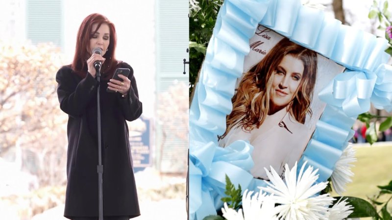 Lisa Marie Presley Memorial: Priscilla Presley Says Goodbye with ...