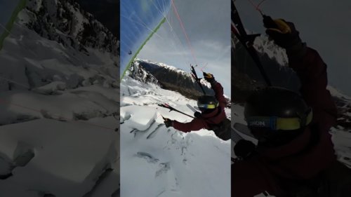 GoPro | Speedflying the Mont Blanc Glacier 🎬 Laëtitia Risdon #Shorts